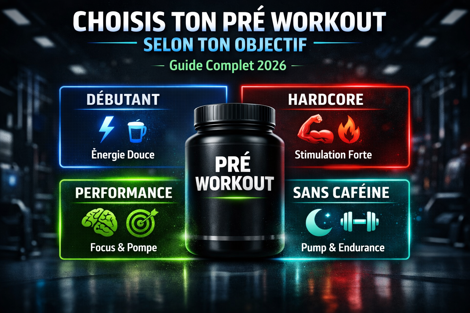⚡ Les meilleurs pré workout selon ton objectif