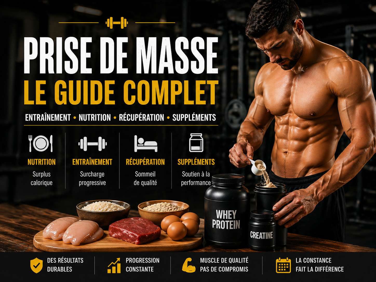 Guide complet de la prise de masse : comment construire du muscle intelligemment