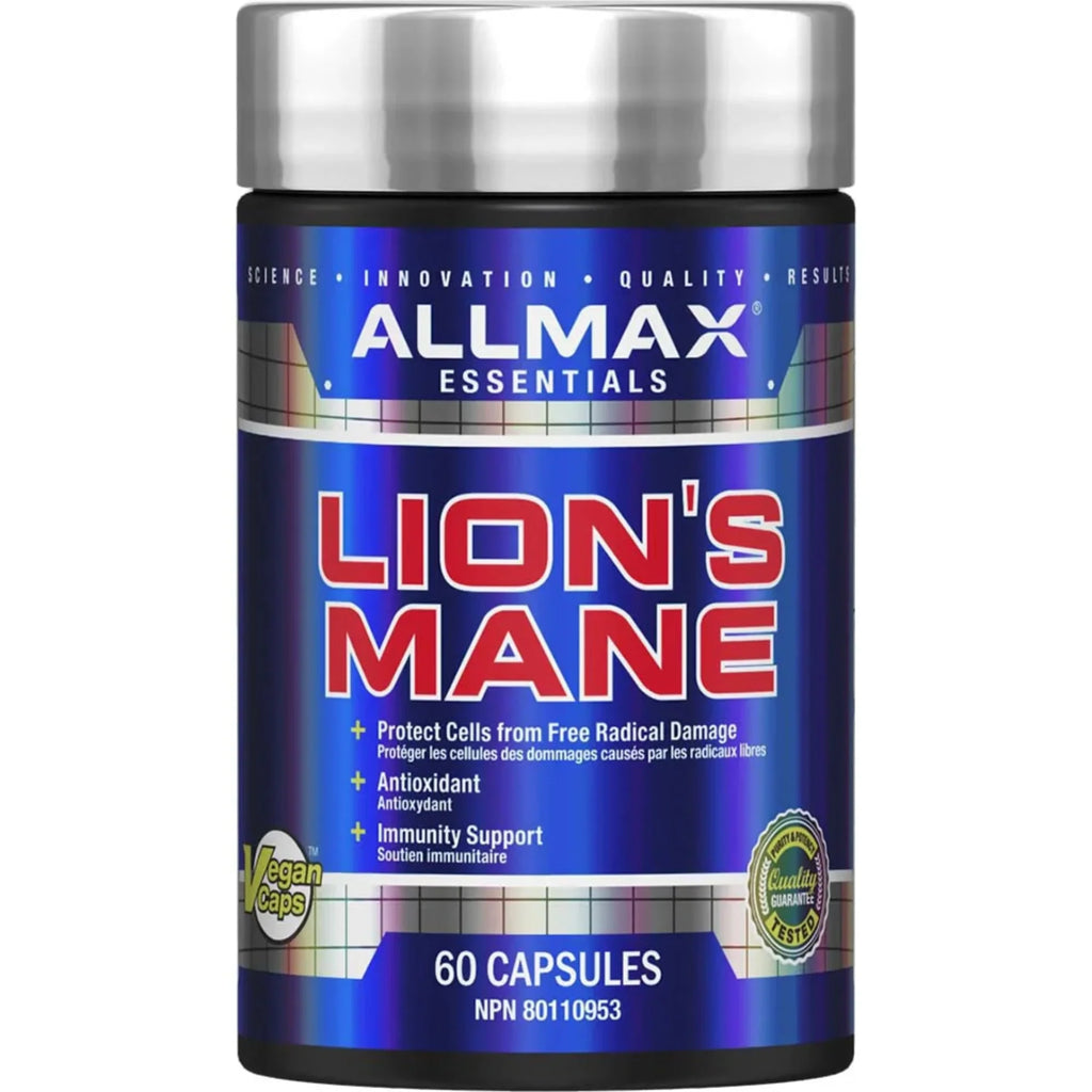 AllMax Lion's Mane 60 Capsules - Champignon Nootropique Clarté Mentale Focus | SynerFit Nutrition