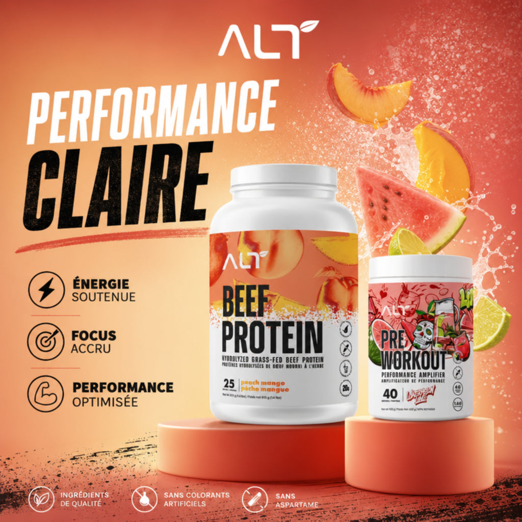 ALT Bundle Performance Claire - Clear Protein de Bœuf et Pré-Workout - SynerFit Nutrition