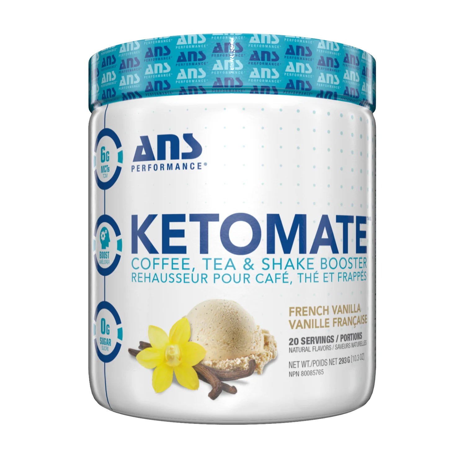 ANS Ketomate Rehausseur de Café French Vanilla – SynerFit Nutrition