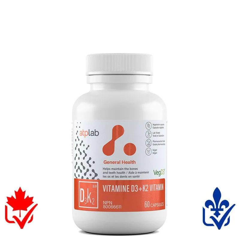ATP Vitamine D3 K2 - Santé osseuse et cardiovasculaire - SynerFit Nutrition