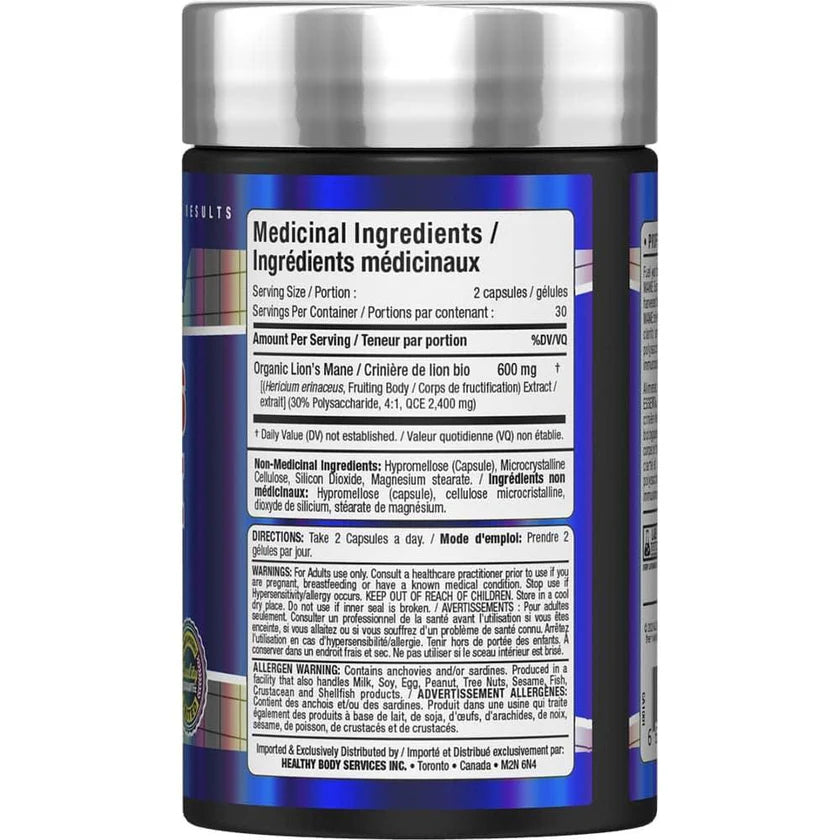 AllMax Lion's Mane 60 Caps - Supplément Cognitif Mémoire Concentration | SynerFit Nutrition