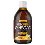Aqua Omega Standard Liquide 450ml Citron - Oméga-3 EPA DHA Santé Cardiovasculaire Cerveau | SynerFit Nutrition