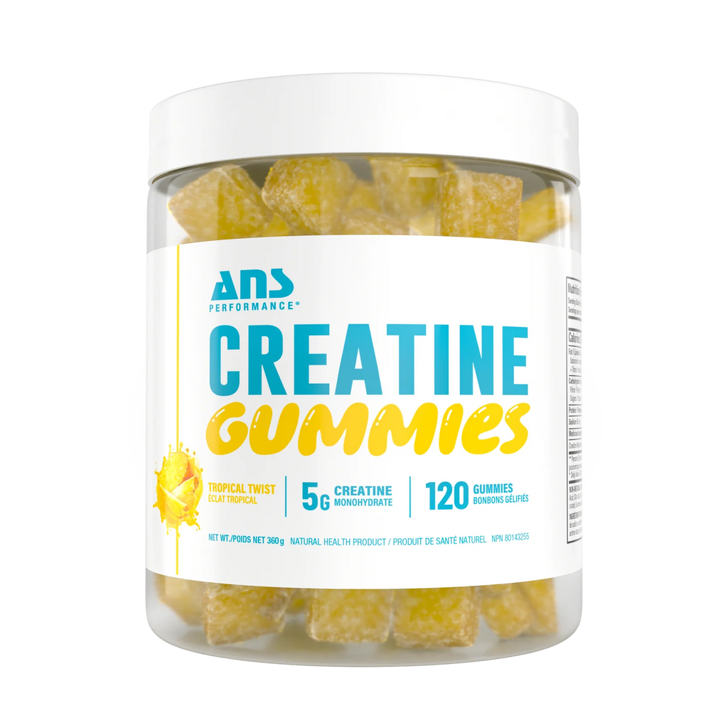 ANS Créatine Gummies Tropical Twist 120ct - Créatine Monohydrate Force Récupération | SynerFit Nutrition