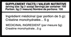 Predator Labs Créatine BigFoot 500g - Valeurs Nutritionnelles Créatine Monohydrate | SynerFit Nutrition