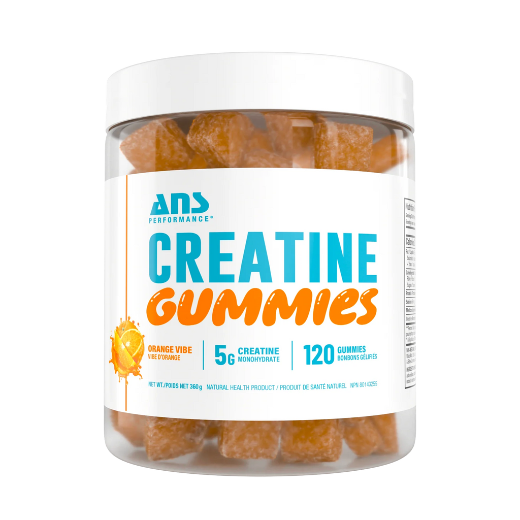 ANS Créatine Gummies Orange Vibe 120ct - Créatine Monohydrate Force Récupération | SynerFit Nutrition