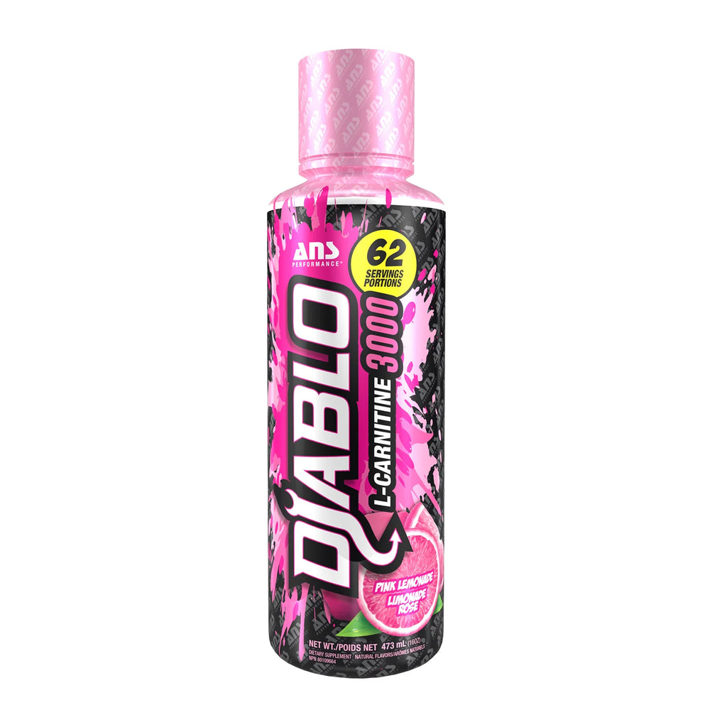 ANS Diablo L-Carnitine 3000 473ml Limonade Rose - L-Carnitine Liquide Perte de Gras Énergie | SynerFit Nutrition