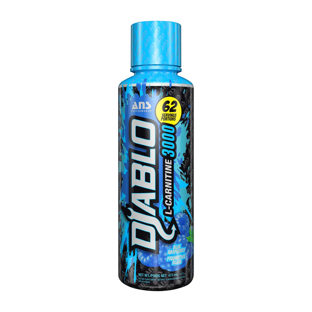 ANS Diablo L-Carnitine 3000 473ml Framboise Bleue - L-Carnitine Liquide Perte de Gras Énergie | SynerFit Nutrition