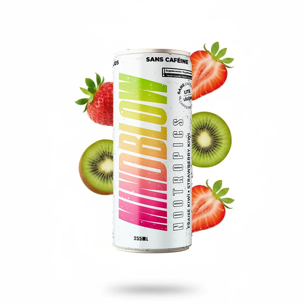 MindBlow Energy Drink RTD Fraise Kiwi Sans Caféine - Boisson Énergisante Naturelle | SynerFit Nutrition
