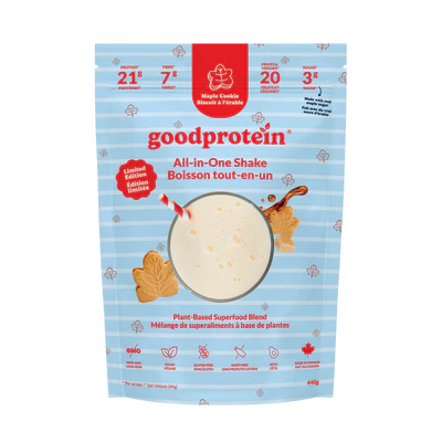 Good Protein All-in-One Vegan 440g Biscuit à l'érable - Protéine végétale - SynerFit Nutrition