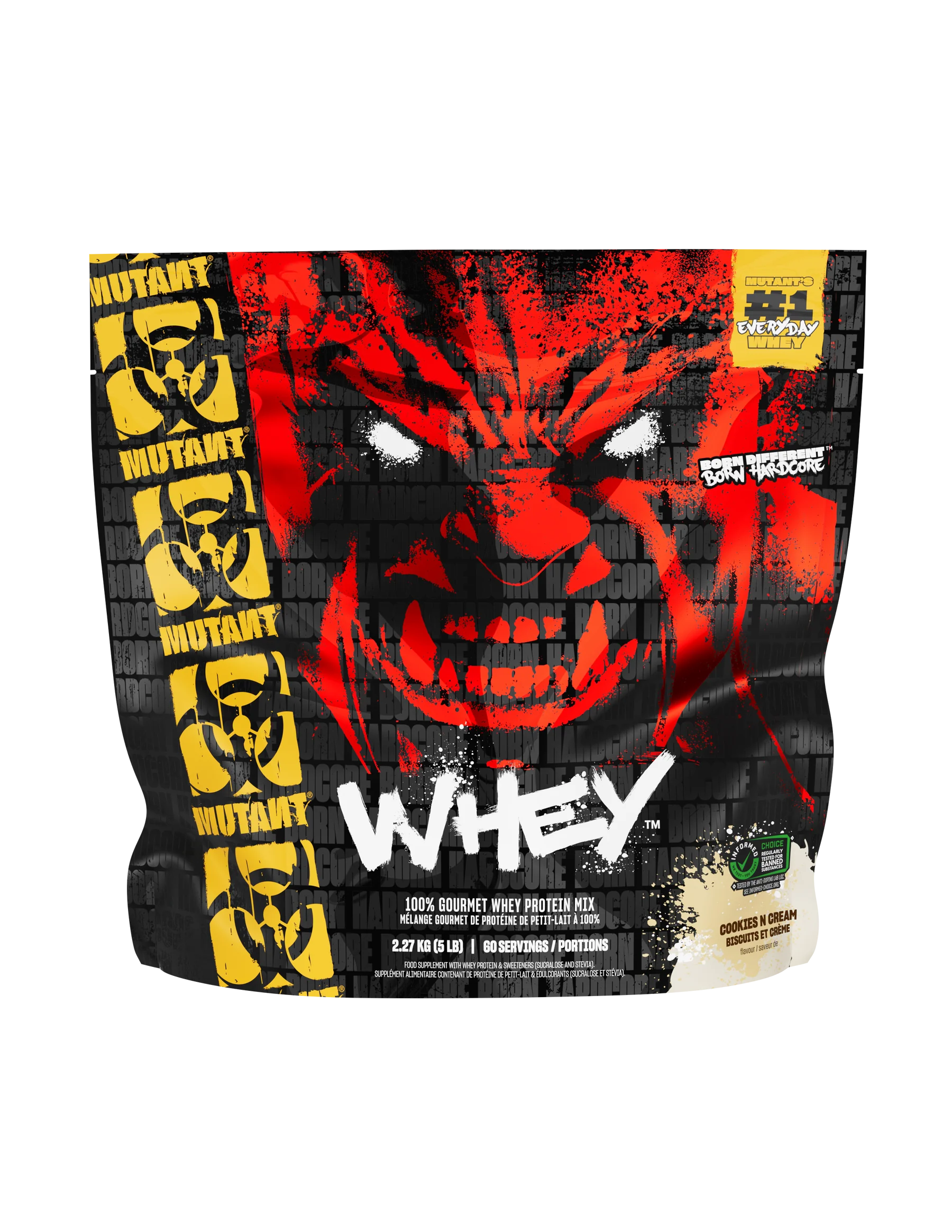 Mutant Whey Protéine 5 Lbs Cookie and Cream - Whey Blend Musculation | SynerFit Nutrition