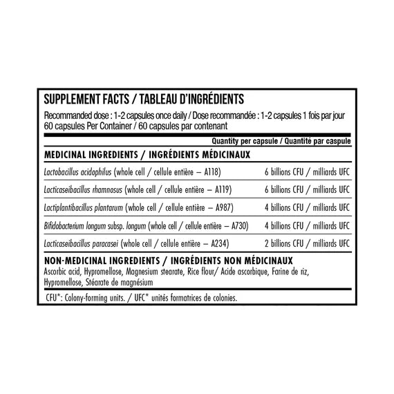 Nova Pharma Probio 60 - Supplément Probiotiques Flore Intestinale | SynerFit Nutrition
