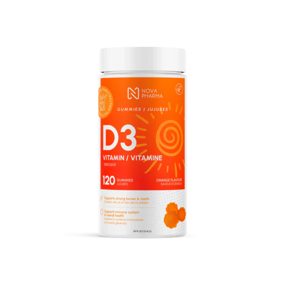 Nova Pharma Vitamine D3 - 1000 IU 120 Gummies