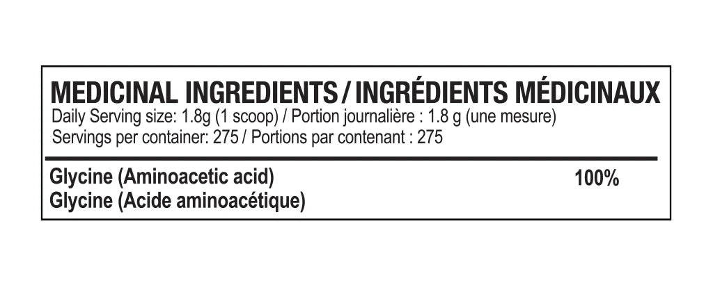 Nova Pharma Glycine - Valeurs Nutritionnelles Supplément Acide Aminé | SynerFit Nutrition
