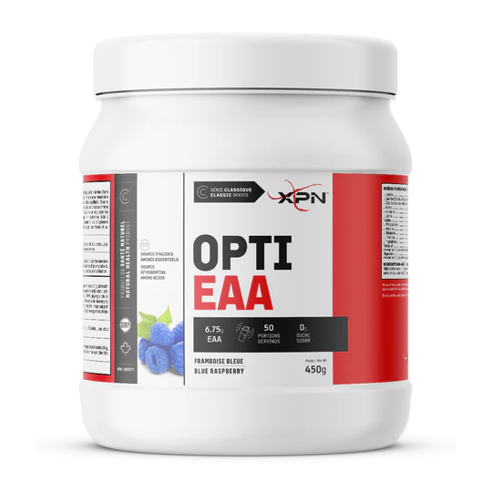 XPN Opti EAA 450g - Acides aminés essentiels Framboise bleue - SynerFit Nutrition