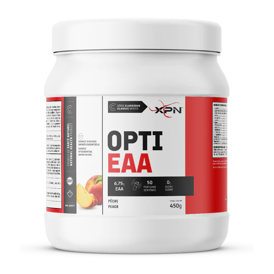 XPN Opti EAA 450g - Acides aminés essentiels Pêche - SynerFit Nutrition