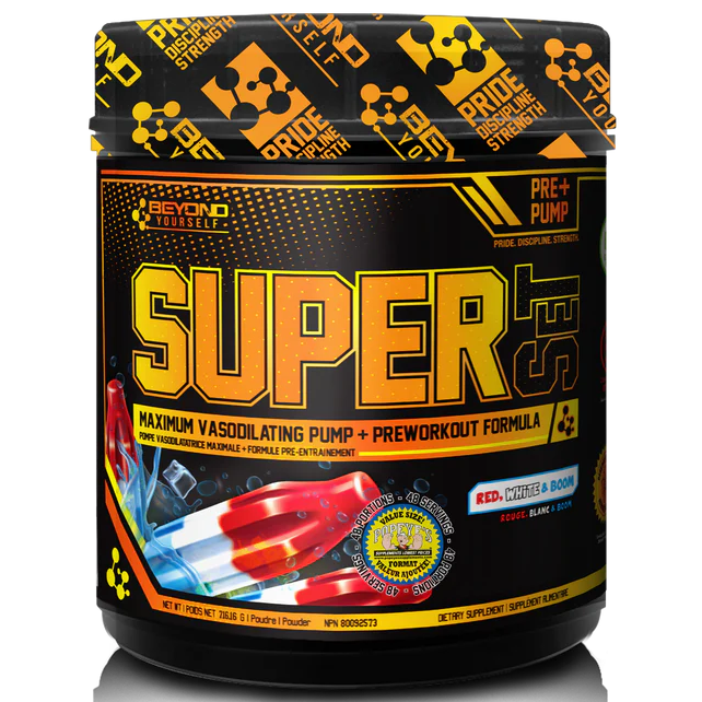 Beyond Yourself Super Set Pré-Workout Red White Boom - Énergie et performance - SynerFit Nutrition