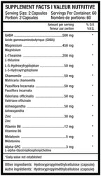 Predator Labs Preda Dream 120 Caps - Valeurs Nutritionnelles Supplément Sommeil | SynerFit Nutrition