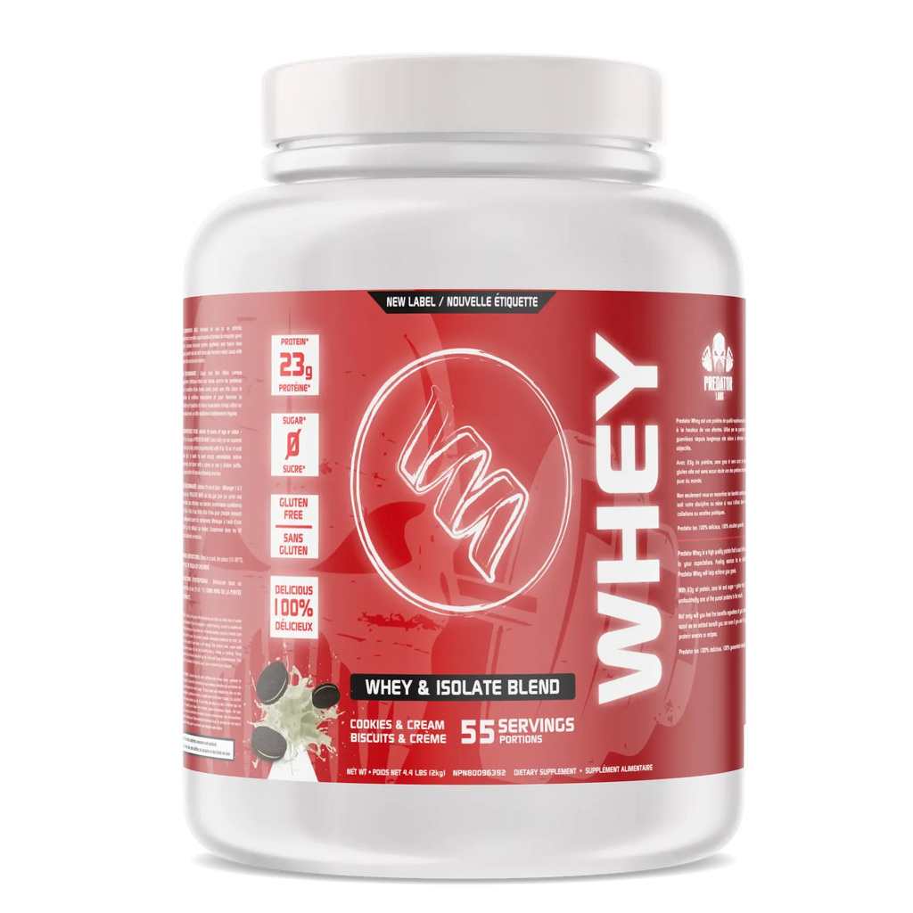 Predator Labs Protéine Whey Blend 2KG Biscuit et Crème - Protéine Musculation Récupération | SynerFit Nutrition