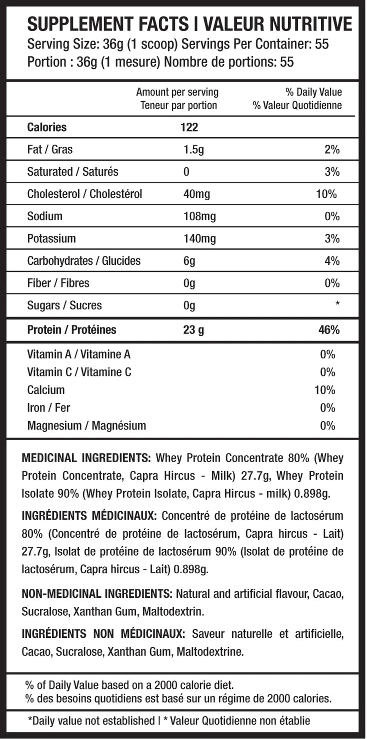 Predator Labs Protéine Whey Blend 2KG - Valeurs Nutritionnelles Protéine Whey | SynerFit Nutrition