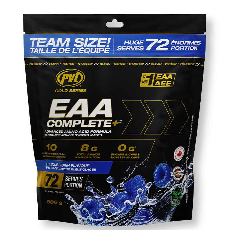 PVL EAA Complete 886g Framboise Bleu - Acides Aminés Essentiels Récupération | SynerFit Nutrition