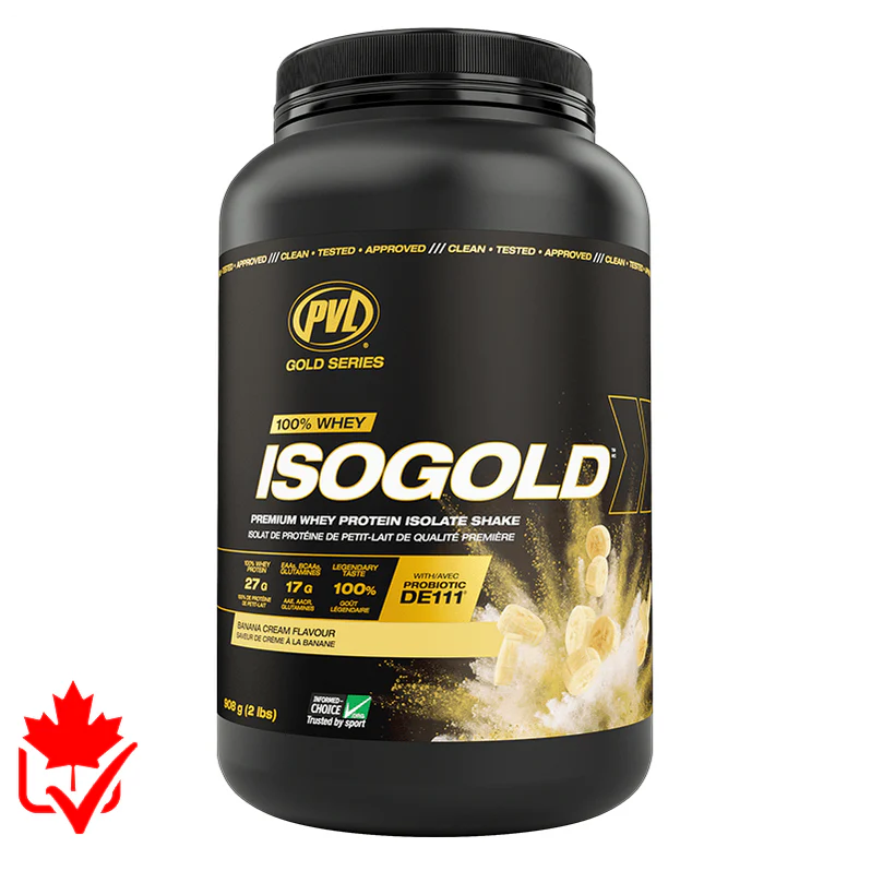 PVL Iso Gold Whey Protéine 2lb Banana Cream - SynerFit Nutrition
