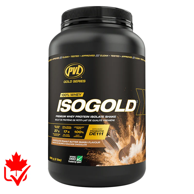 PVL Iso Gold Whey Protéine 2lb Peanut Butter Chocolate - SynerFit Nutrition