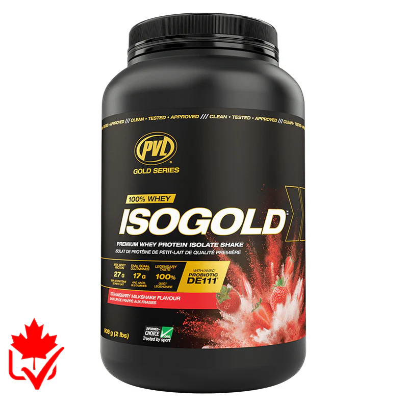 PVL Iso Gold Whey Protéine 2lb Strawberry - SynerFit Nutrition