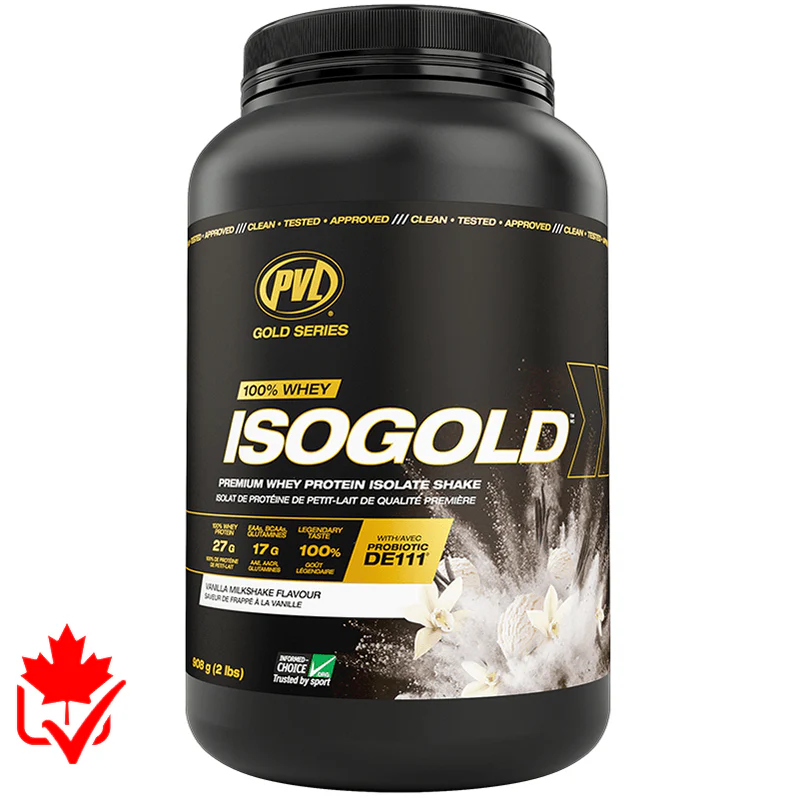 PVL Iso Gold Whey Protéine 2lb Vanilla - SynerFit Nutrition