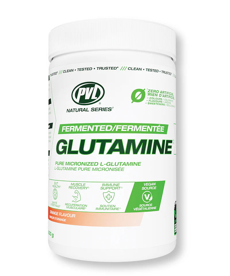 PVL Glutamine Pure 400g Saveur Orange - Récupération Musculaire | SynerFit Nutrition
