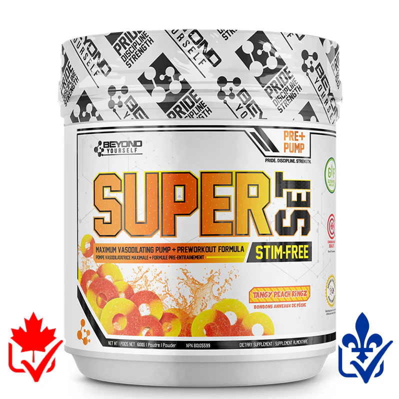 Beyond Yourself Super Set Stim Free Peach Rings - Pré-workout sans stimulants - SynerFit Nutrition