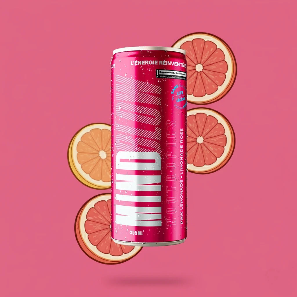 MindBlow Energy Drink RTD Limonade Rose - Boisson Énergisante Caféine | SynerFit Nutrition