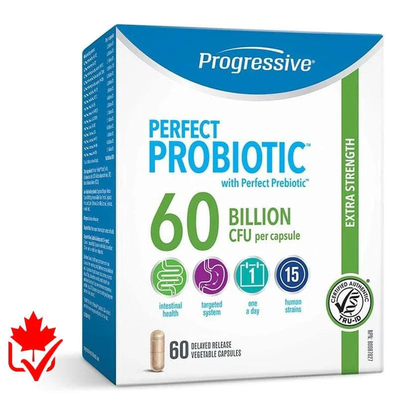 Progressive Perfect Probiotics 60 Capsules 60 Milliards - Probiotiques Santé Digestive Immunité | SynerFit Nutrition