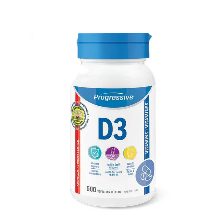 Progressive Vitamine D3 - Santé osseuse et immunité - SynerFit Nutrition