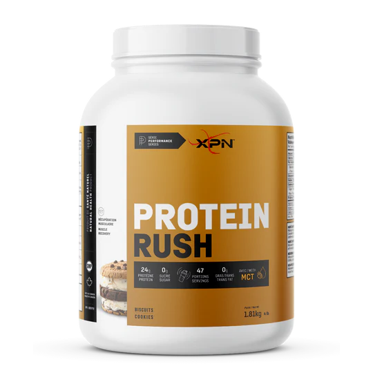 XPN Protein Rush 4lb - Protéine de lactosérum Cookies & Cream - SynerFit Nutrition