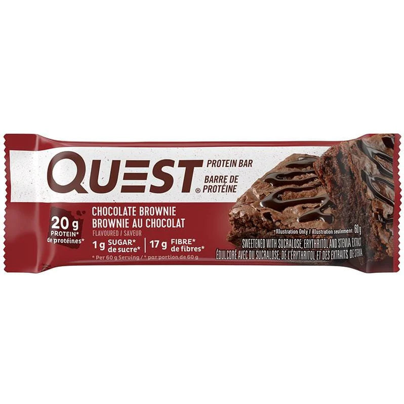 Quest Barre Protéinée Chocolate Brownie - Collation protéinée - SynerFit Nutrition