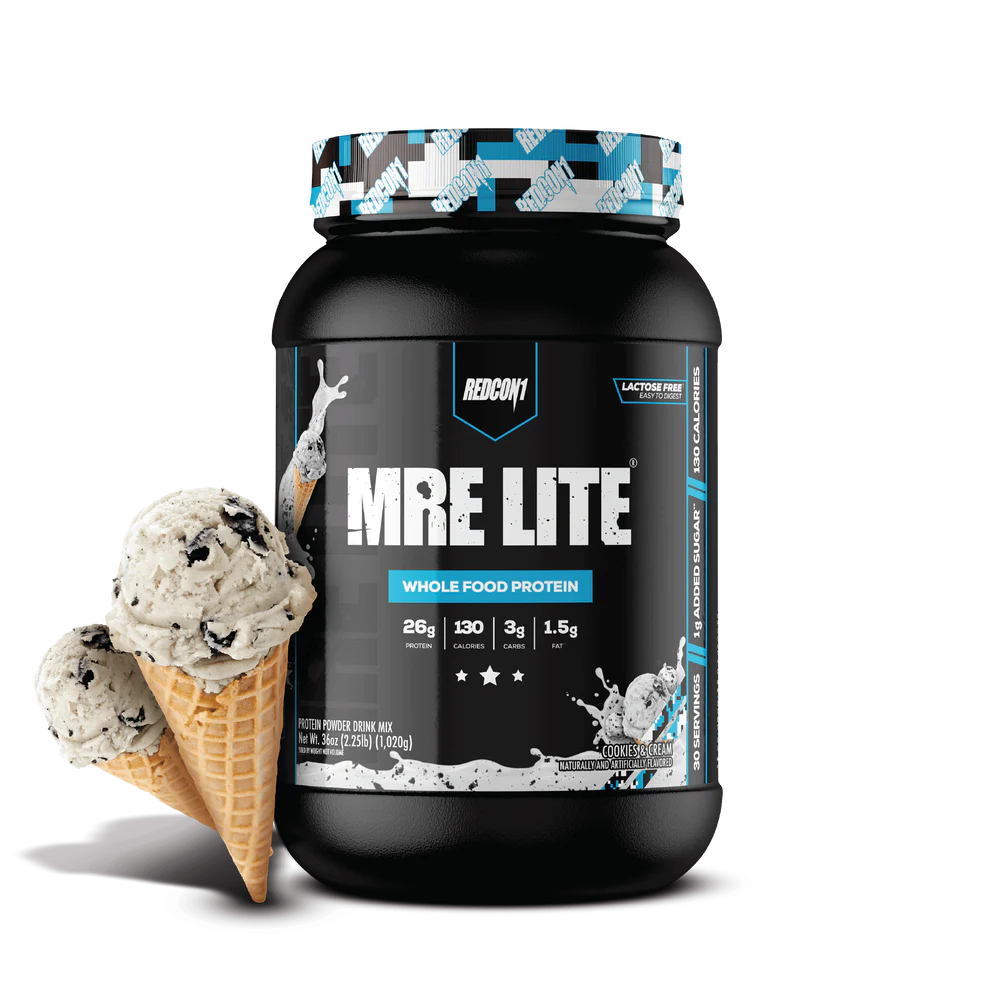 Redcon1 MRE Lite 1.92lbs Cookies and Cream - Protéine Repas Complet Aliments Entiers | SynerFit Nutrition