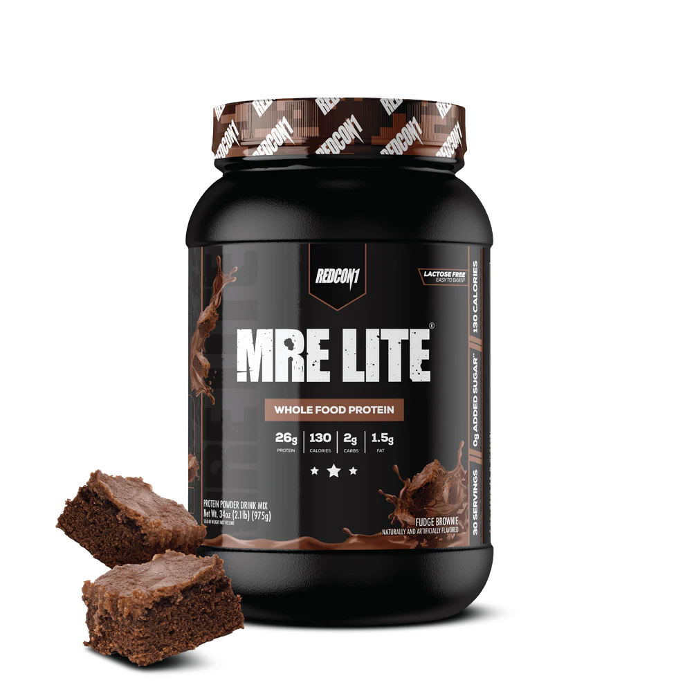 Redcon1 MRE Lite 1.92lbs Fudge Brownies - Protéine Repas Complet Aliments Entiers | SynerFit Nutrition