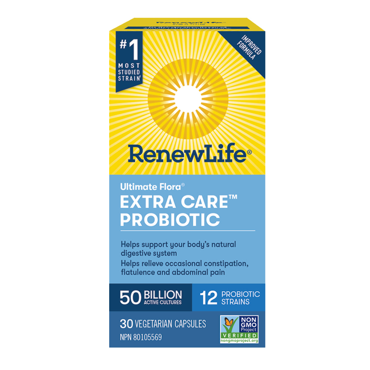 Renew Life Probiotique Extra Soin 30 Capsules - Flore Intestinale Digestion Immunité | SynerFit Nutrition