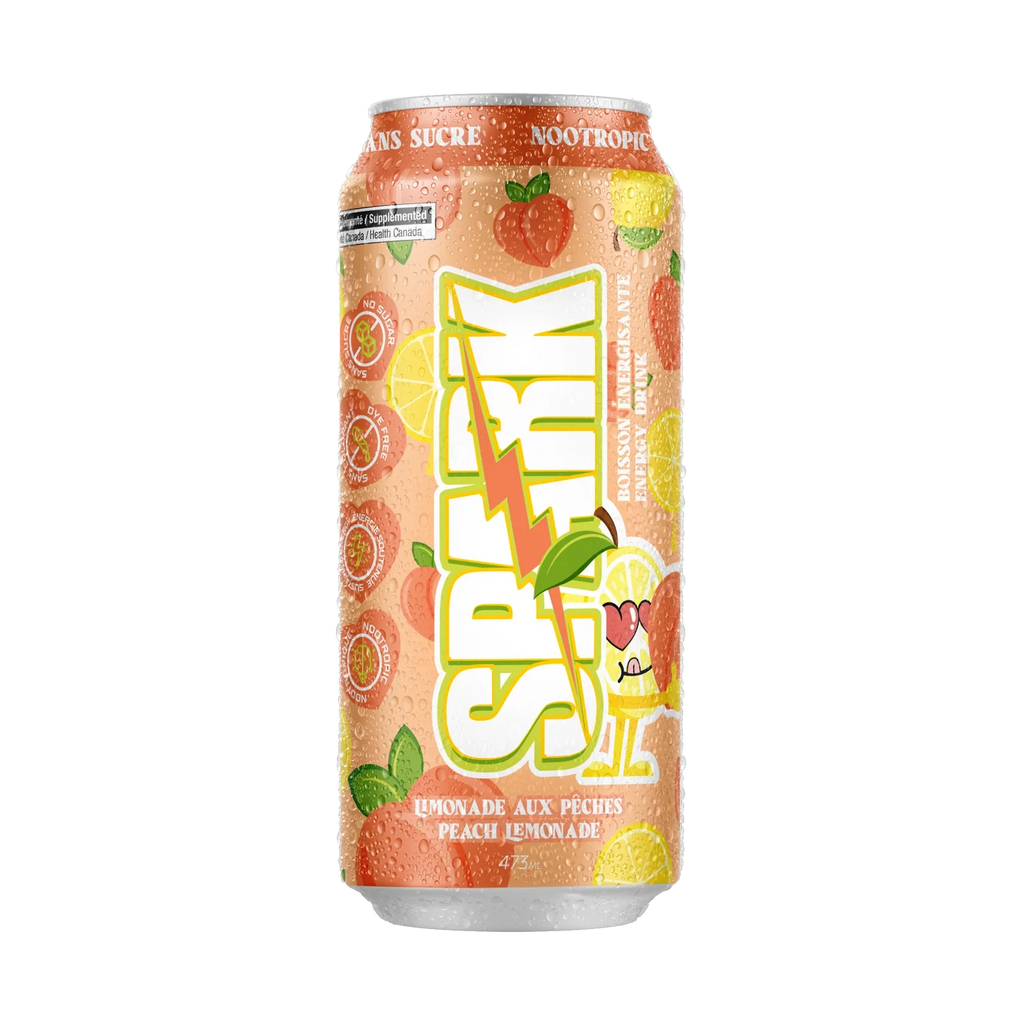 Spark Energy Drink 473ml RTD Limonade aux Pêches - Boisson Énergisante Caféine | SynerFit Nutrition
