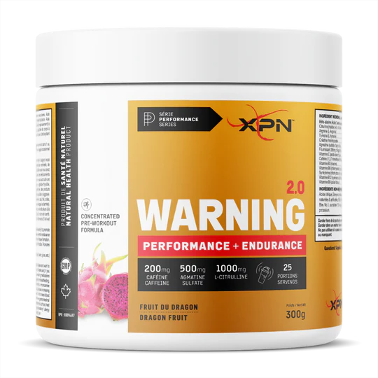 XPN Warning Pre-Workout 300g - Fruit du dragon - SynerFit Nutrition
