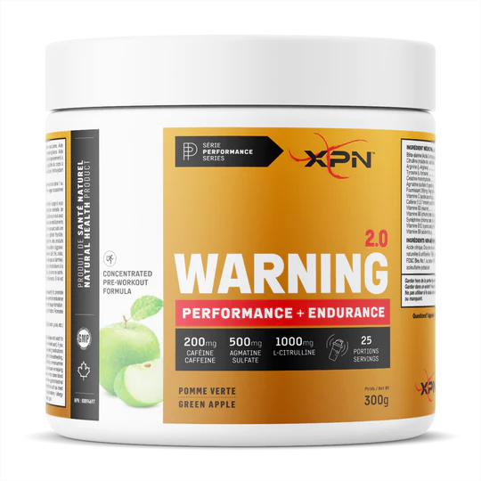 XPN Warning Pre-Workout 300g - Pomme verte - SynerFit Nutrition