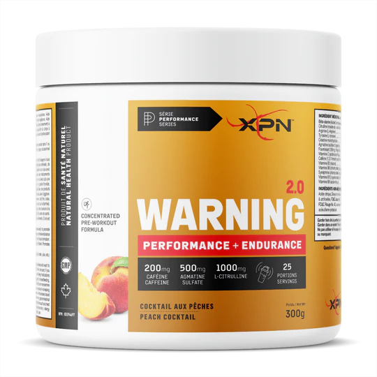 XPN Warning Pre-Workout 300g - Pêche - SynerFit Nutrition