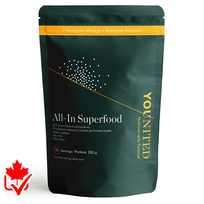 Younited All-In Superfood Pineapple Mango - Superaliments et vitalité - SynerFit Nutrition