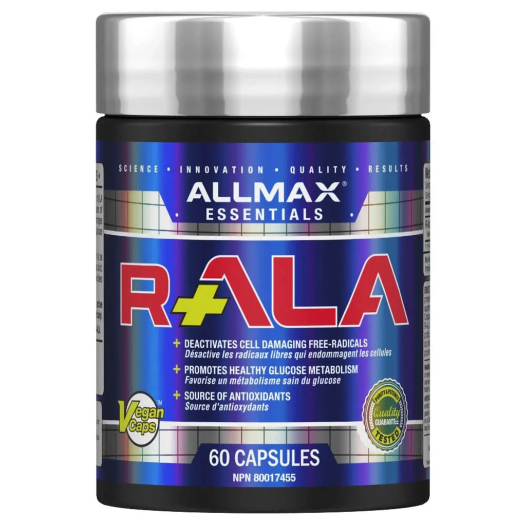 AllMax R+ALA Acide Alpha-Lipoïque 60 Capsules - Antioxydant Métabolisme | SynerFit Nutrition