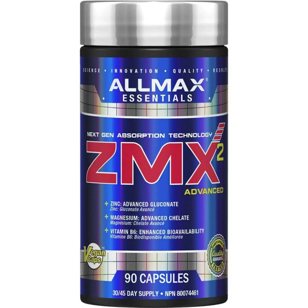 AllMax ZMX2 90 Capsules - Zinc Magnésium B6 Récupération et Sommeil | SynerFit Nutrition