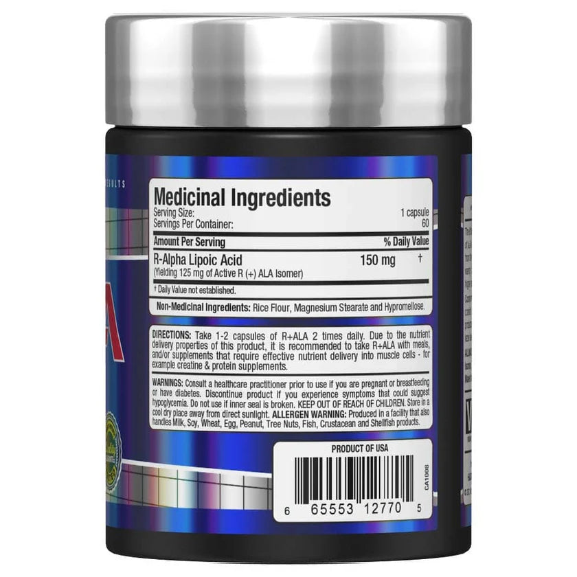 AllMax R+ALA 60 Caps - Supplément Antioxydant Sensibilité Insuline | SynerFit Nutrition