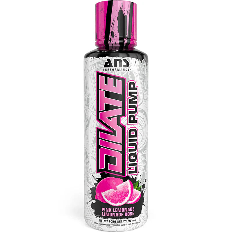 ANS Dilate Liquid Pump Stim Free 473ml - Limonade rose - SynerFit Nutrition