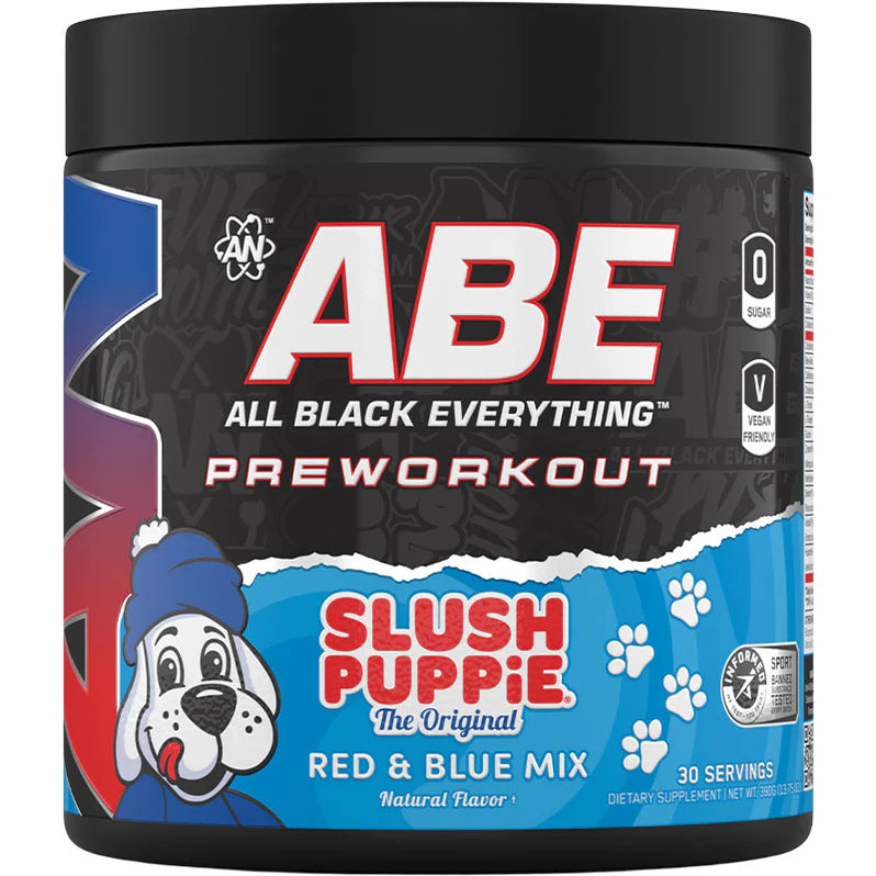 ABE Ultimate Pré-Workout 390g Slush Puppie Red Blue Mix - Énergie et performance - SynerFit Nutrition